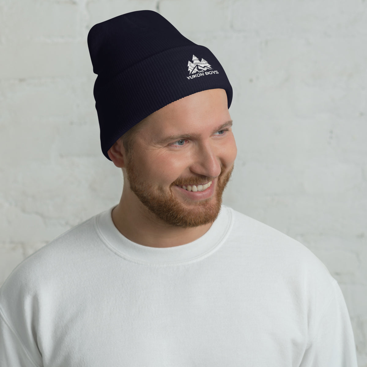 The Yukon Boys Toque in Navy, front view
