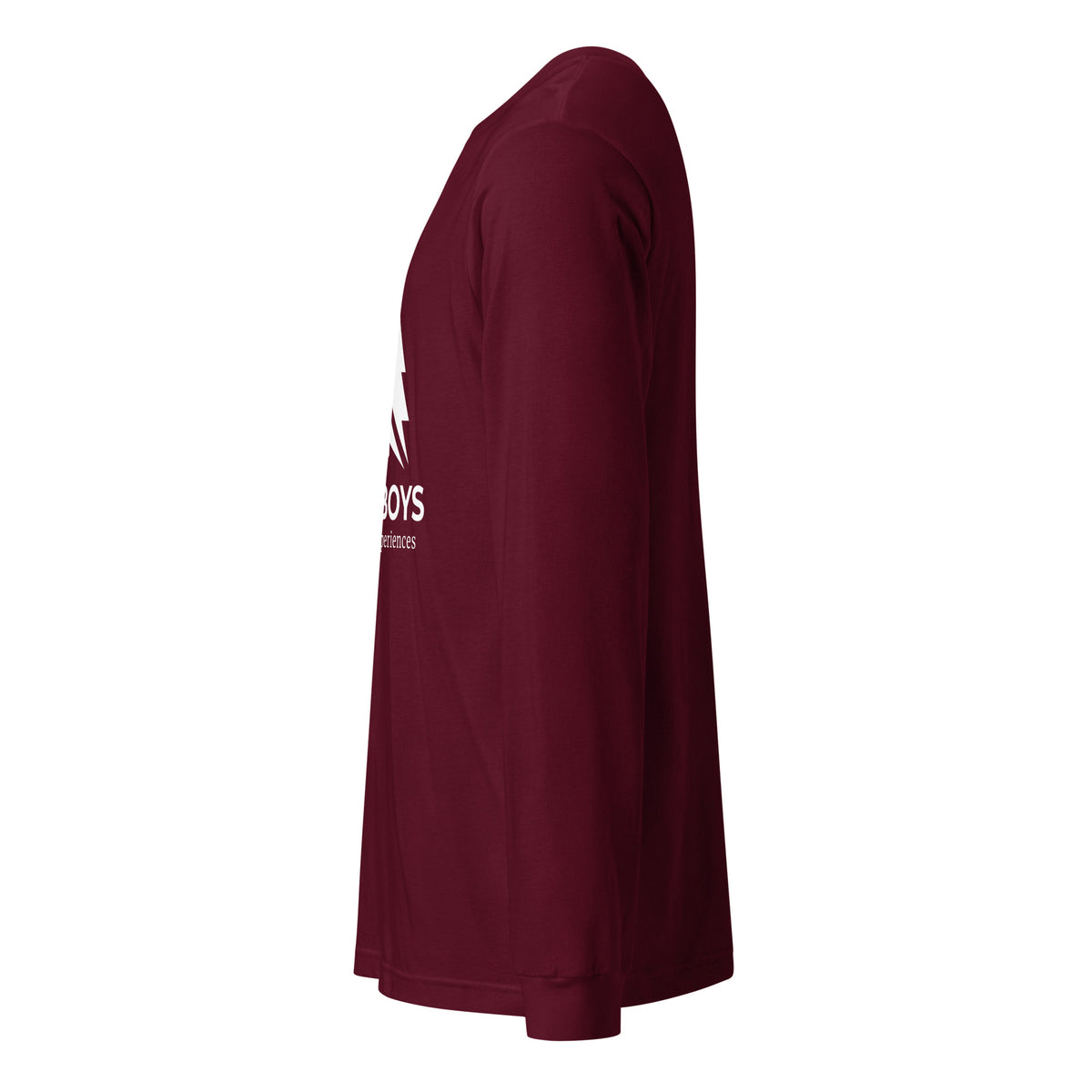 Maroon Yukon Boys Long Sleeve Tee, side view
