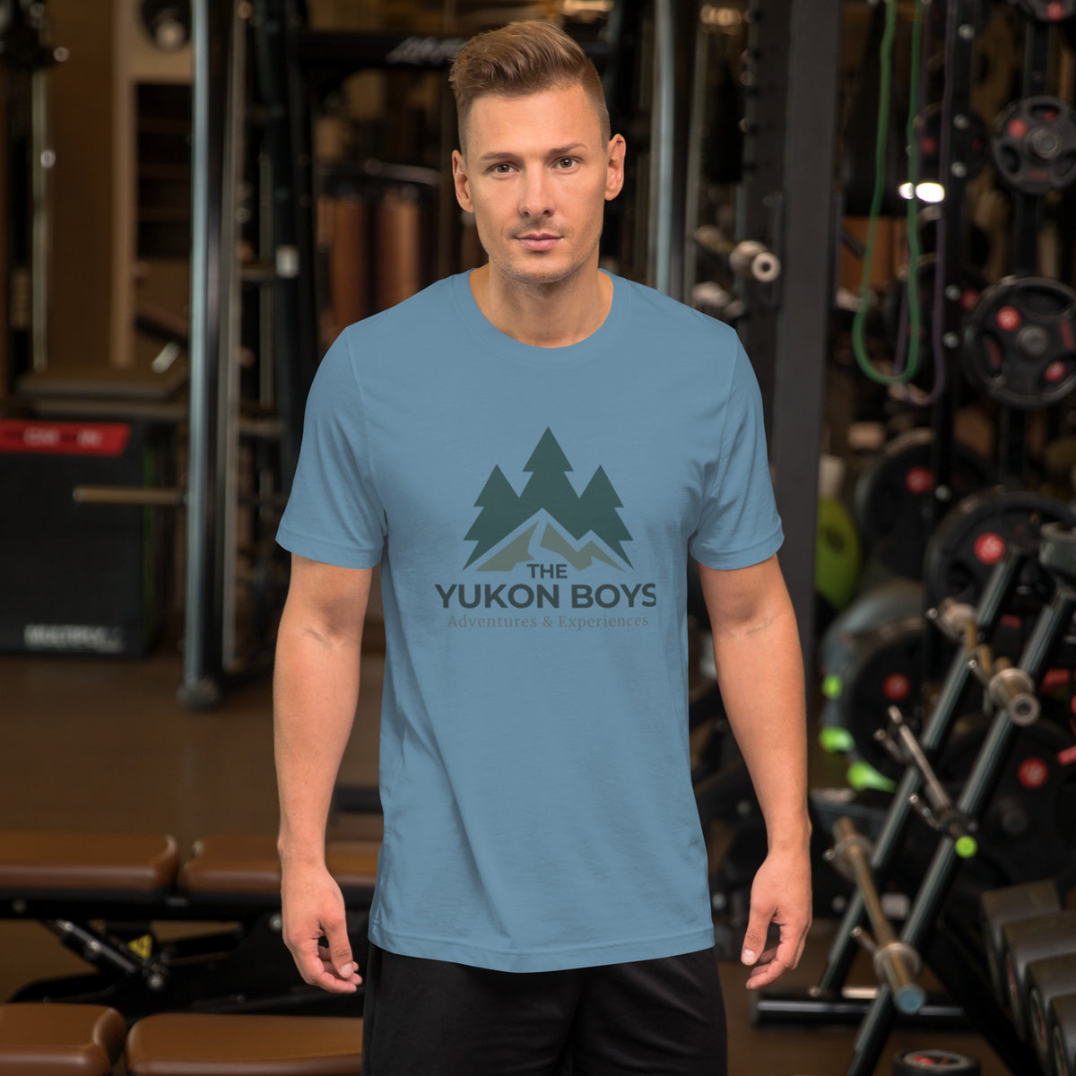 Steel Blue Yukon Boys T-Shirt, front view