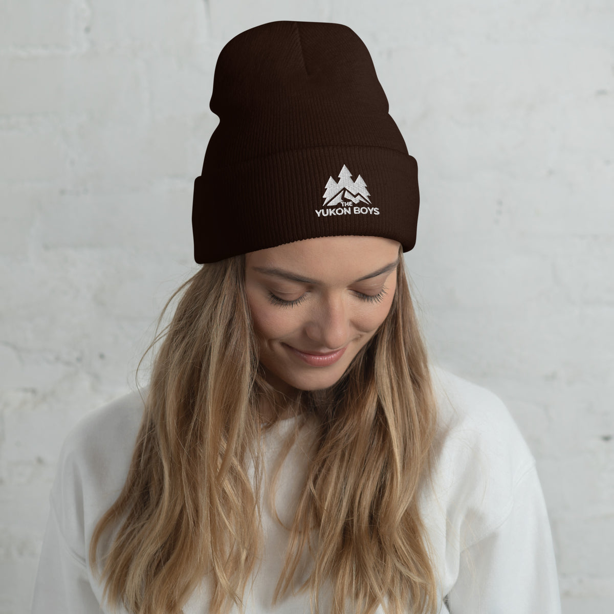 The Yukon Boys Toque in Brown, front view 2
