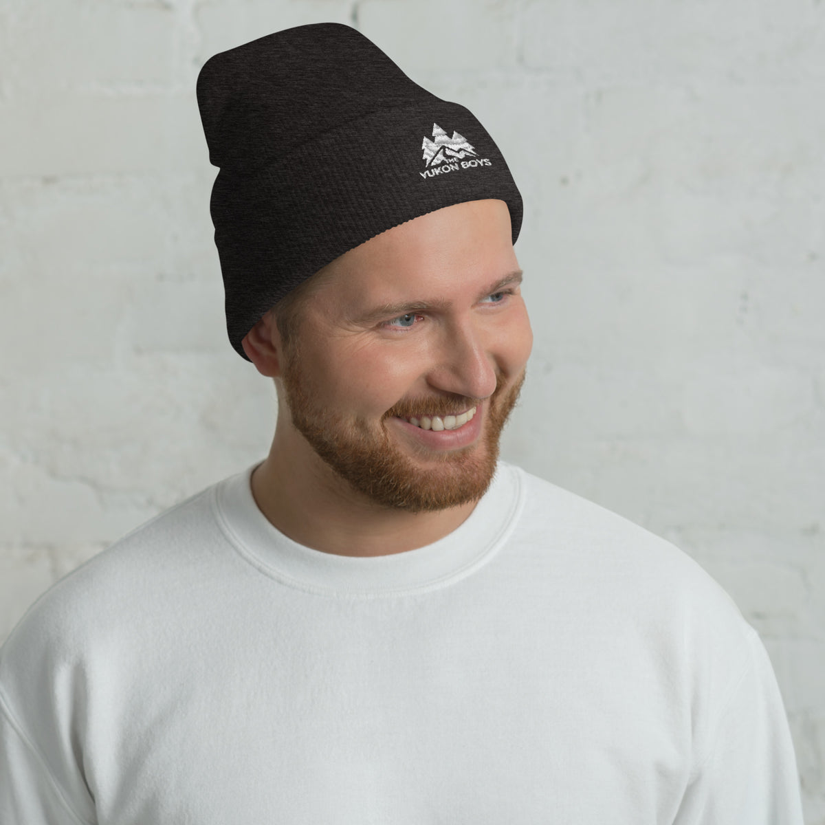 The Yukon Boys Toque in Dark Grey, front view