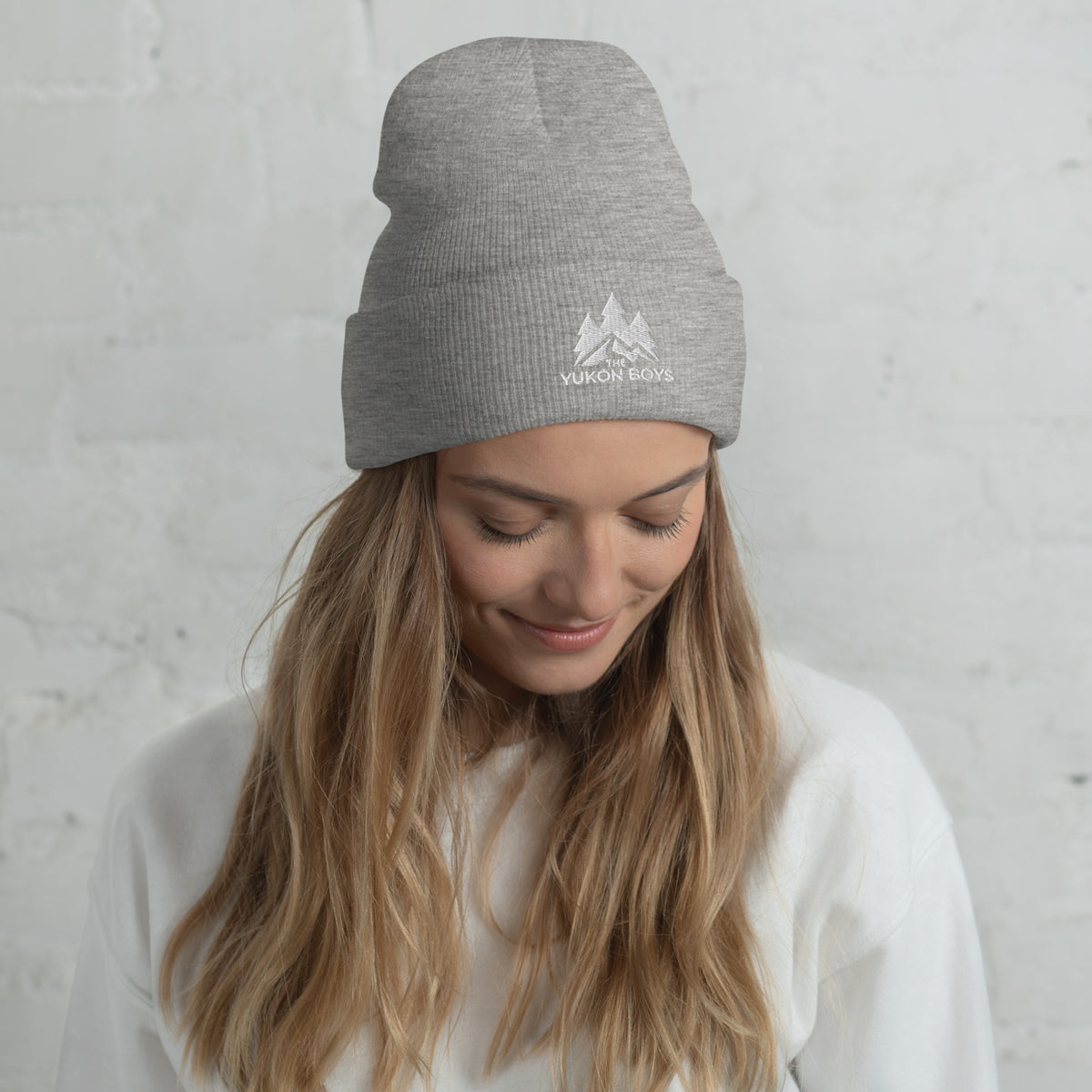 The Yukon Boys Toque in Heather Grey, front view 2