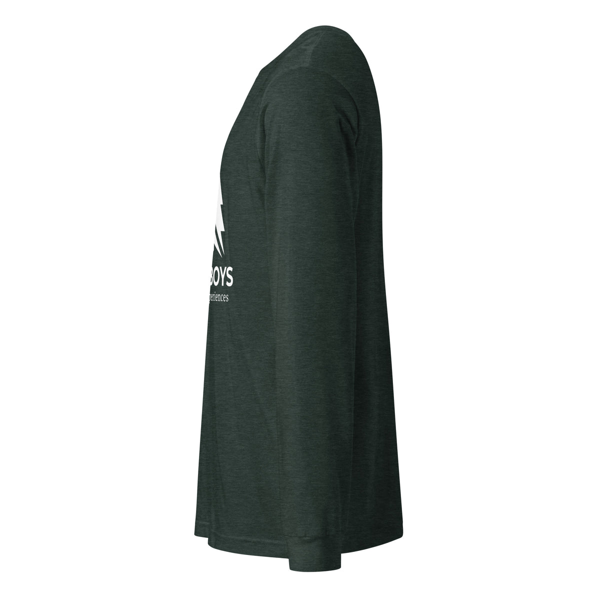 Heather Forest Yukon Boys Long Sleeve Tee, side view