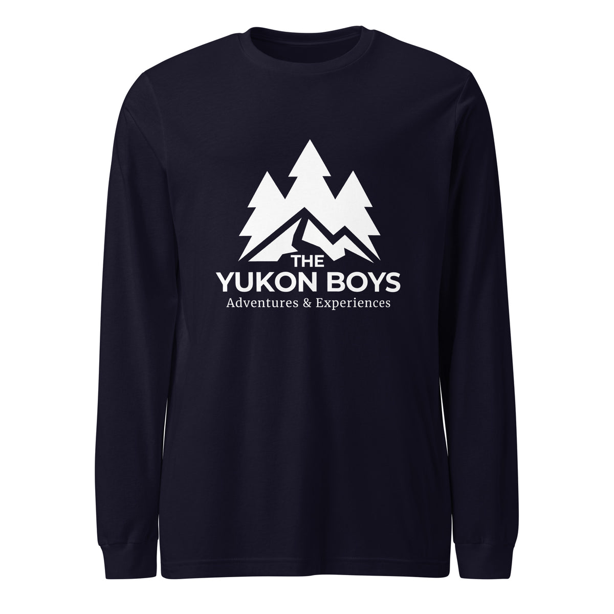 Navy Yukon Boys Long Sleeve Tee, front view
