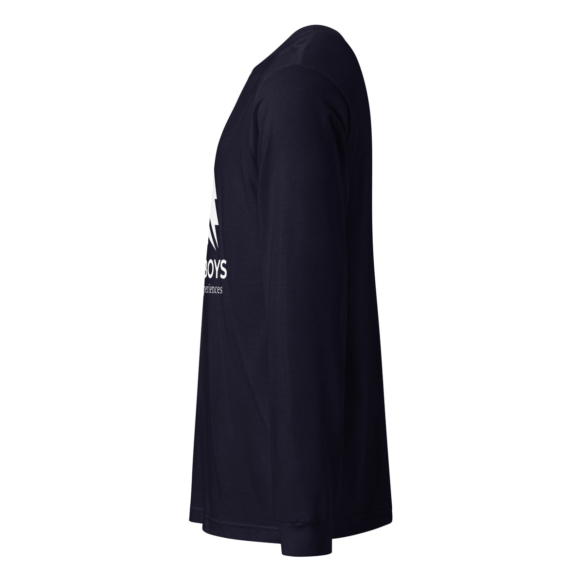 Navy Yukon Boys Long Sleeve Tee, side view