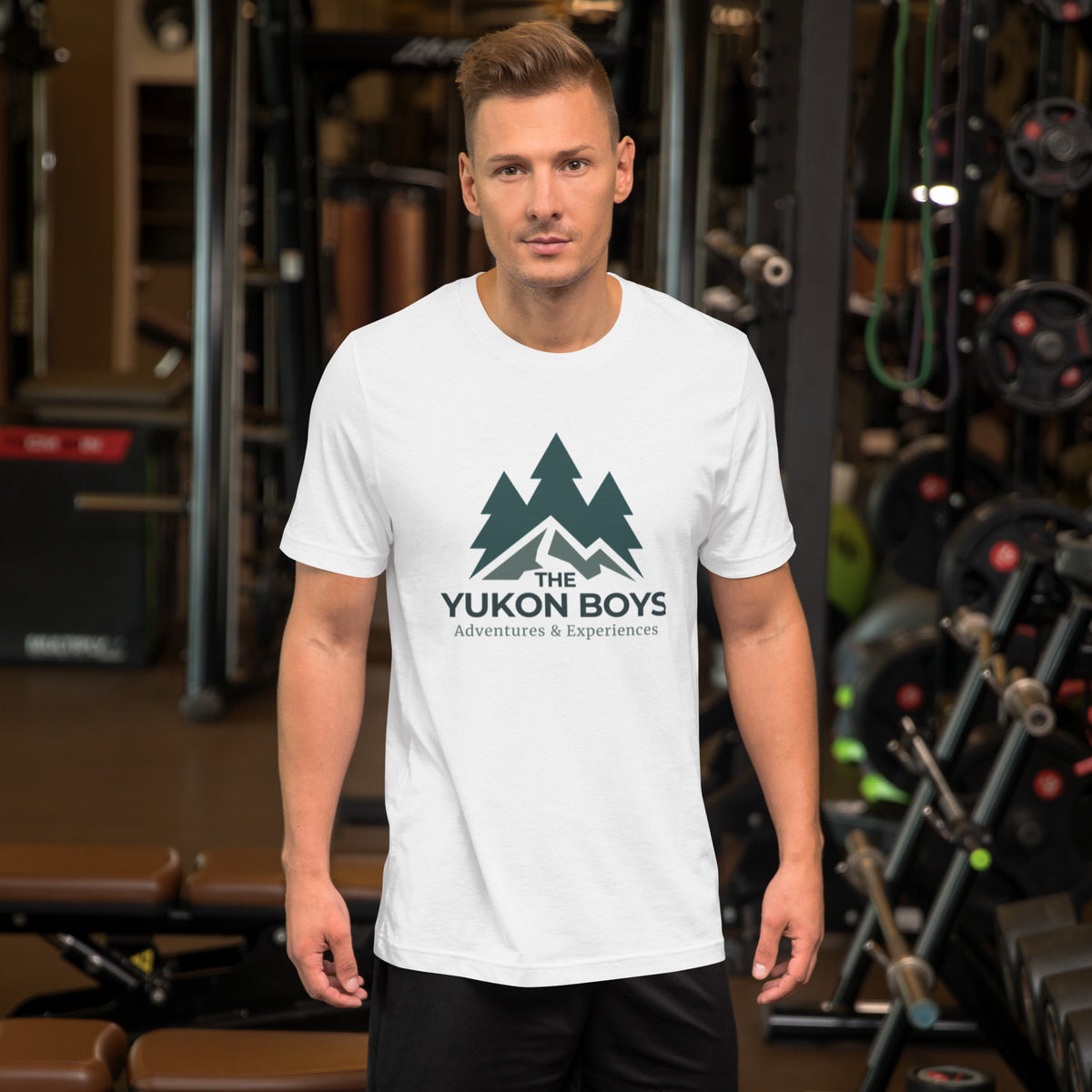 Solid White Blend Yukon Boys T-Shirt, front view